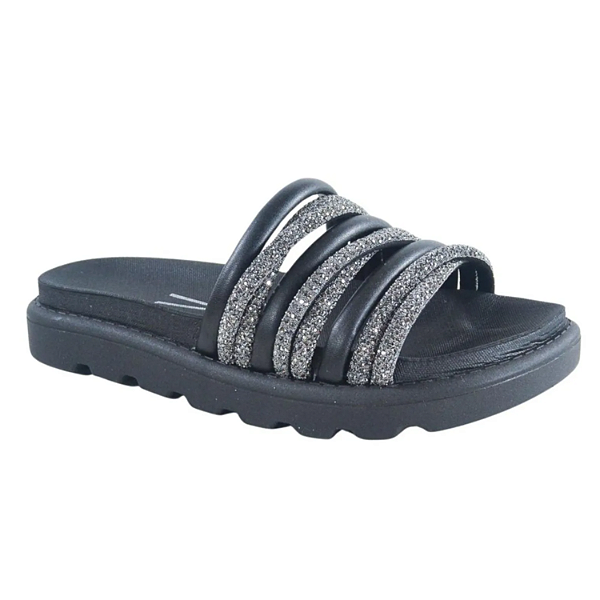 Chinelo Vizzano Ref. 6459.132 Tira Pronta Strass Brilho Cor: Preto