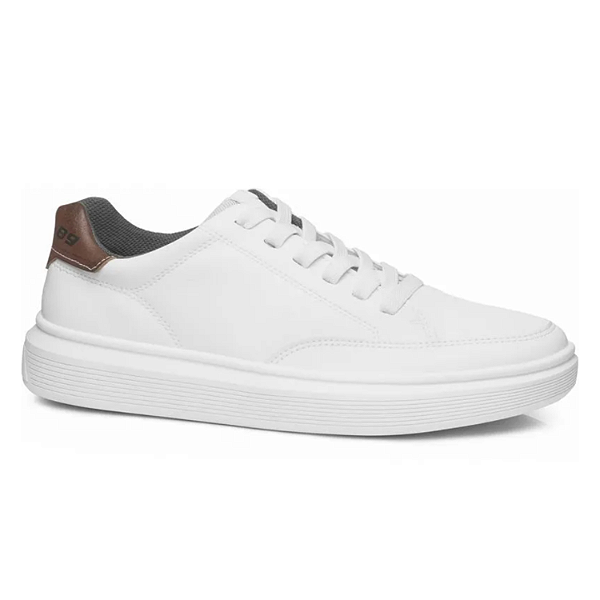 Sapatenis Pegada Ref. 172103-01 Microfibra Imp Branco / Atanado