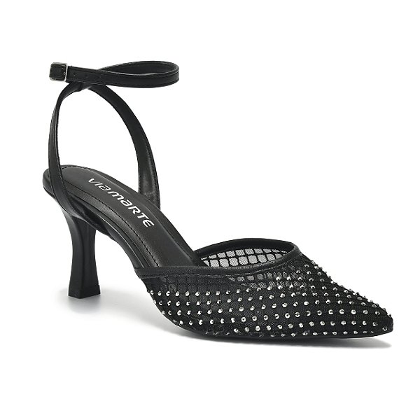 Sapato Scarpin Via Marte Ref. 185-001-01 Cor: Preto