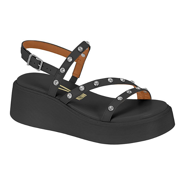 Sandália Vizzano Plataforma Ref. 6525.101 Pelica Cor: Preto