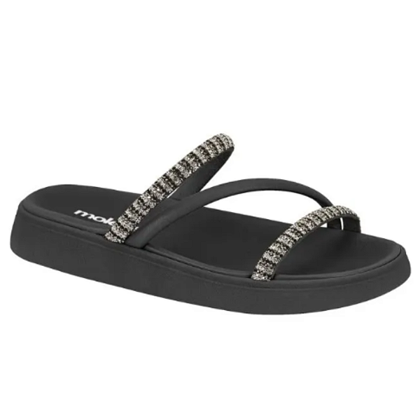 Chinelo Papete Moleca Ref. 5469.121 Cor: Preto / Cristal