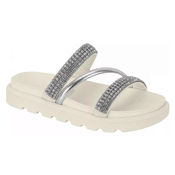 Chinelo Papete Ref. 6459.133 Cristal / Prata / Branco Off