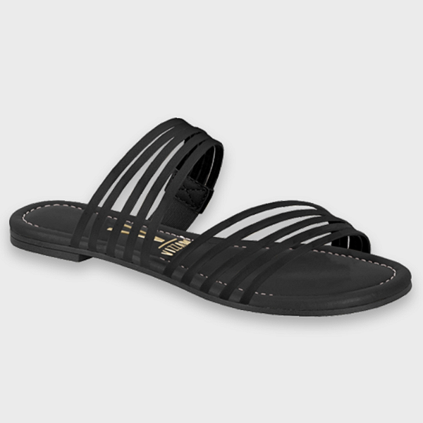 Tamanco Rasteiro Vizzano Ref.6371.188 Pelica Preto