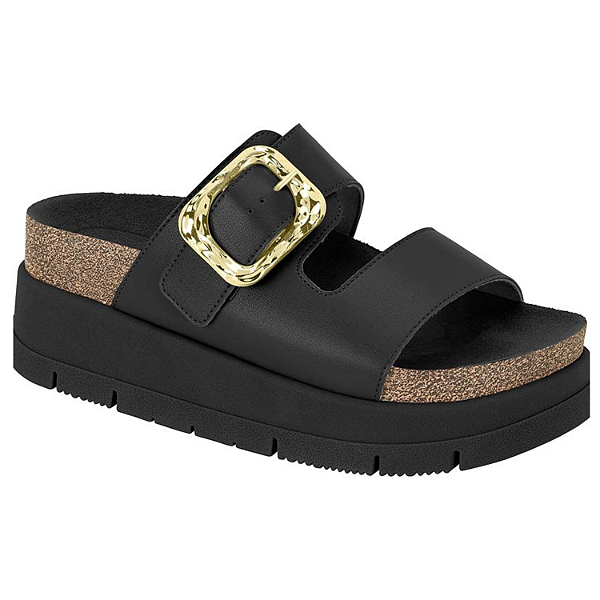 Tamanco Moleca Birk Papete Ref.  5513.103 Napa Turin Cor: Preto