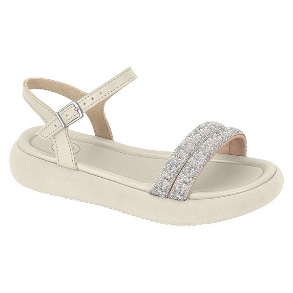 Sandália Molekinha Ref. 2359.103 Cabedal Napa Turin Branco Off
