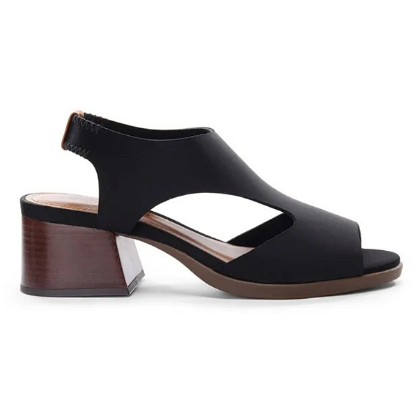 Sandália Confortaria Ref. 7701021 Cabedal em Neoprene Cor: Preto