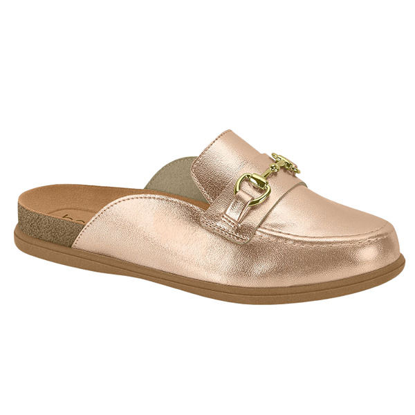 Mule Clog Beira Rio Ref. 4317.102 Sit. Ouro Rosado metalizado Premium