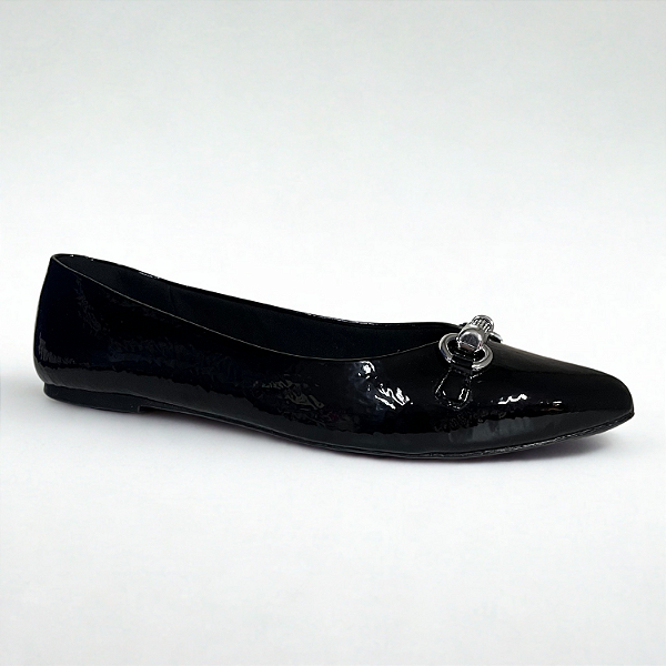 Sapatilha Sua Cia Ref. 8302.15475 Verniz Molhado Cor: Preto