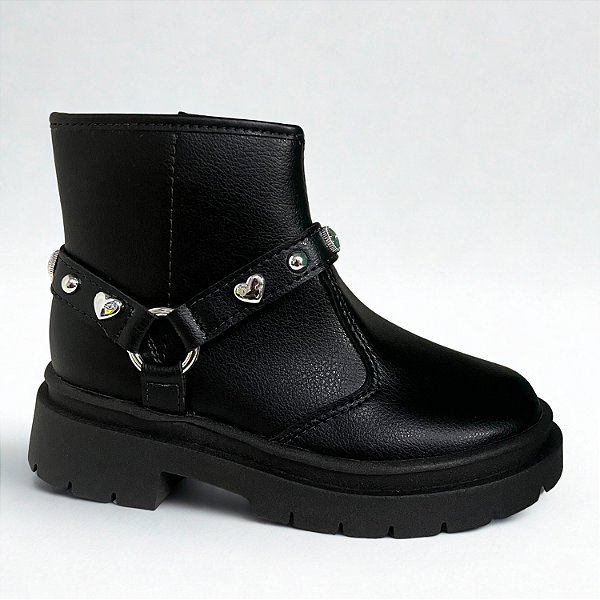 Bota Infantil de Menina Molekinha Ref. 2182.118 Napa Floather Zurique Preto