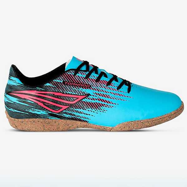 Tênis Chuteira Futsal Penalty Tornado Cor: Turqueza Pink Preto