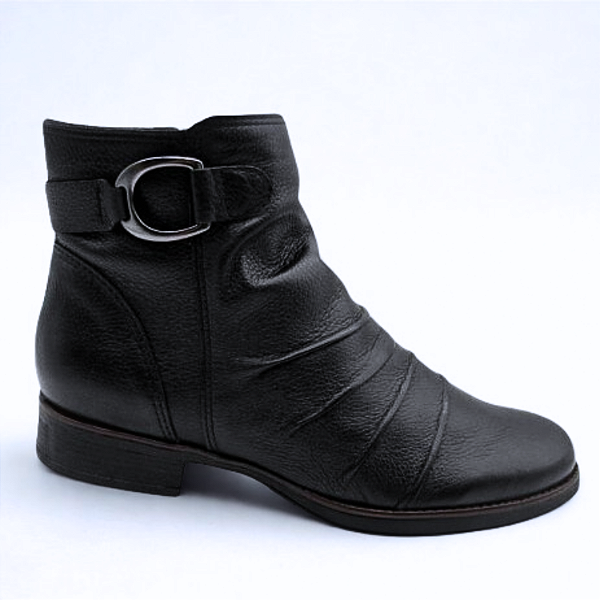 Bota Bottero Ref. 361729 Cano Curto em Couro Burnish Preto