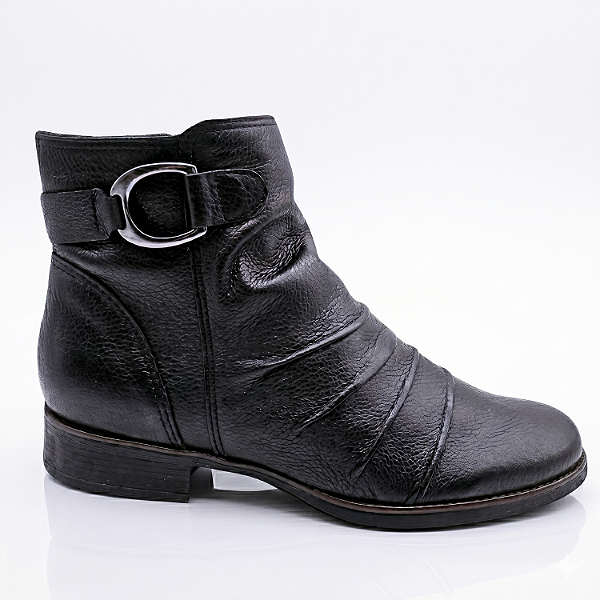 Bota Bottero Ref. 361729 Cano Curto em Couro Burnish Preto