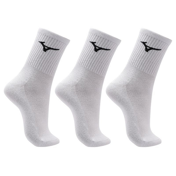 Pacote de Meias Mizuno Cano Médio Calça do 33 ao 38 Branco