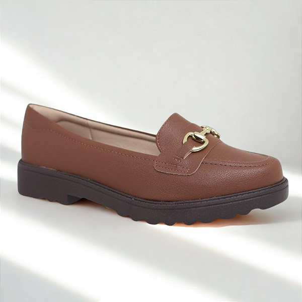 Sapato Mocassim Feminino Modare Ref. 7357.106 Cabedal Floather Nature Cor: Avelã