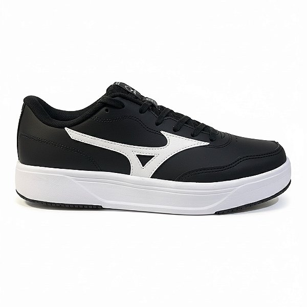 Tênis Casual Mizuno Unissex Modelo City Cor: Preto / Branco