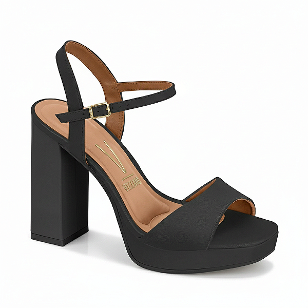 Sandália Vizzano Ref. 6551.100 Cabedal Pelica Cor: Preto