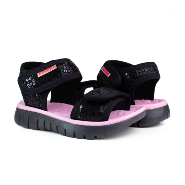 Sandália Infantil de Menina Novopé Ref. 85001509 Paete Cor: Preto