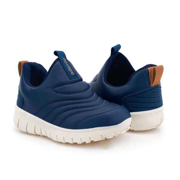 Tênis Infantil de Menino Novopé Ref. 10001263 Cab Sintético Cor: Marinho / OFF