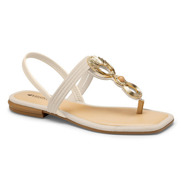 Sandália Feminina Rasteirinha Mississipi Ref. MF012-0003 Linz Latte