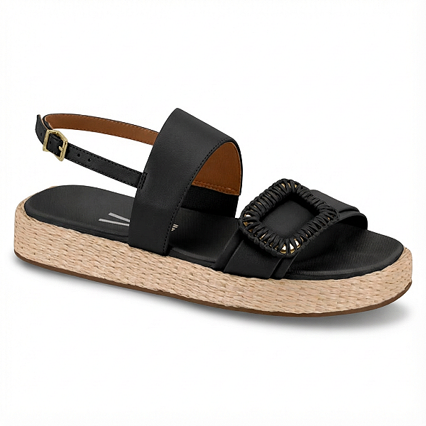 Sandália Vizzano Ref. 6506.129 Cabedal Pelica Cor: Preto