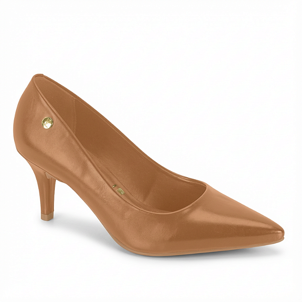 Sapato Scarpin Vizzano Ref. 1185.1402 Cab Napa Garda Cor: Camel