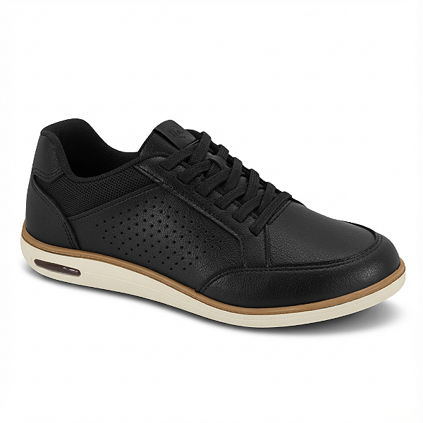 Sapatenis Masculino Br Sport Ref. 2272.221 Cabedal Napa Vermon Neo Tec Cor: Preto