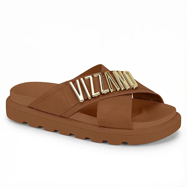 Chinelo Feminino Vizzano Ref.6510.122 Cabedal Pelica Cor: Moca