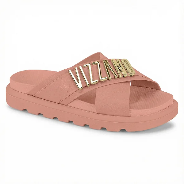 Chinelo Feminino Vizzano Ref.6510.122 Cabedal Pelica Cor: Rosa