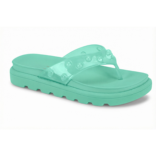 Chinelo Casual Vizzano Ref. 6510.127 Cabedal Gaspea Pronta PVC Cor: Verde menta