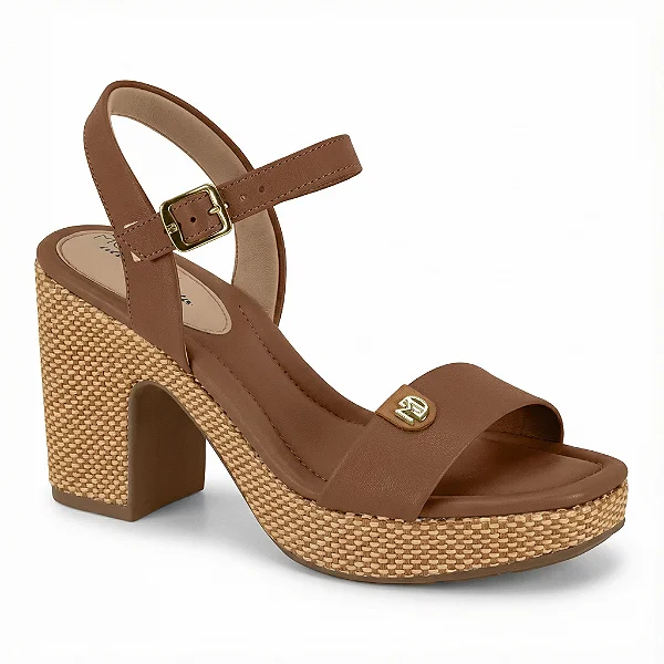 Sandália Modare Ultra Conforto Ref. 7203.111 Cabedal Napa Floather Nature Cor: Avela/Camel