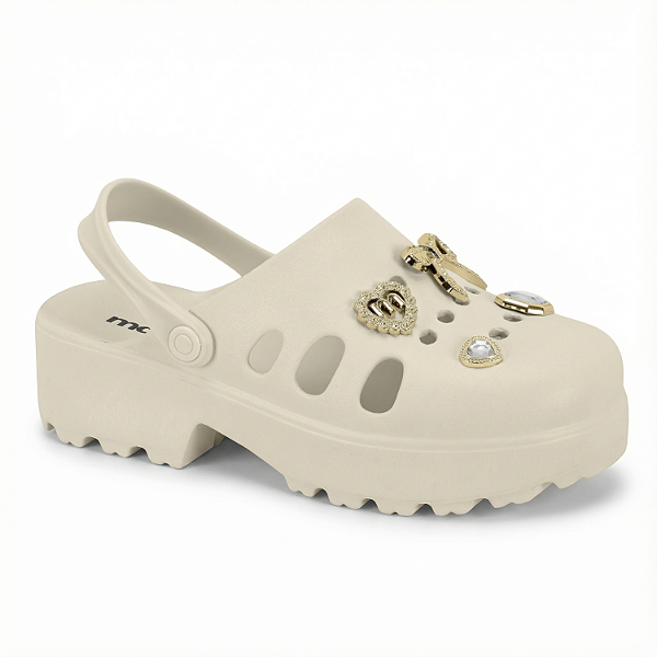 Sandália Babuche Moleca Ref. 5563.101 Cor: Branco OFF