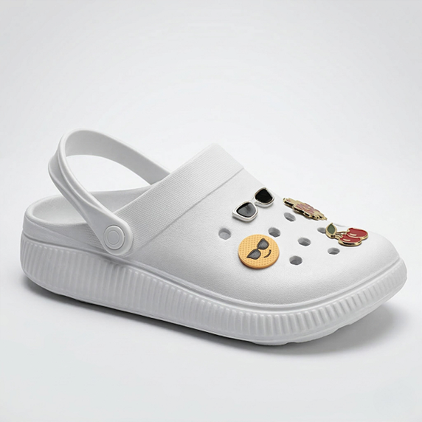 Babuche Moleca Ref. 5832.101 Cabedal EVA Cor: Branco