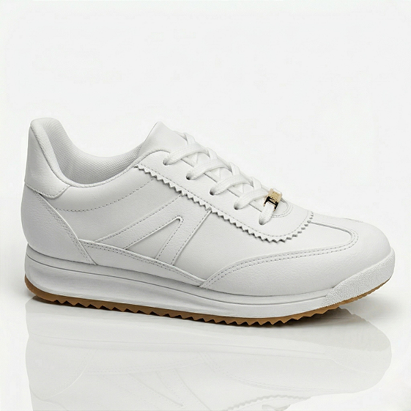Tênis Casual Feminino Vizzano Ref. 1450.202 Cabedal Pelica Sintética Cor Branco
