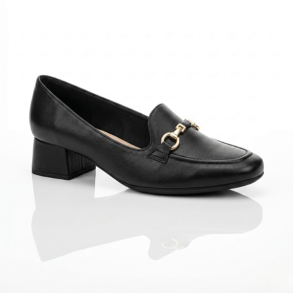 Sapato Feminino Mocassim Slip On - Napa Bless Plus Preto - 2595402-0007