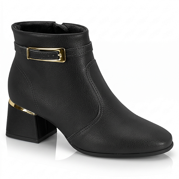 Bota Feminina Cano Curto Modare Floather Zurique c Pelos Cor: Preto - 7082.207