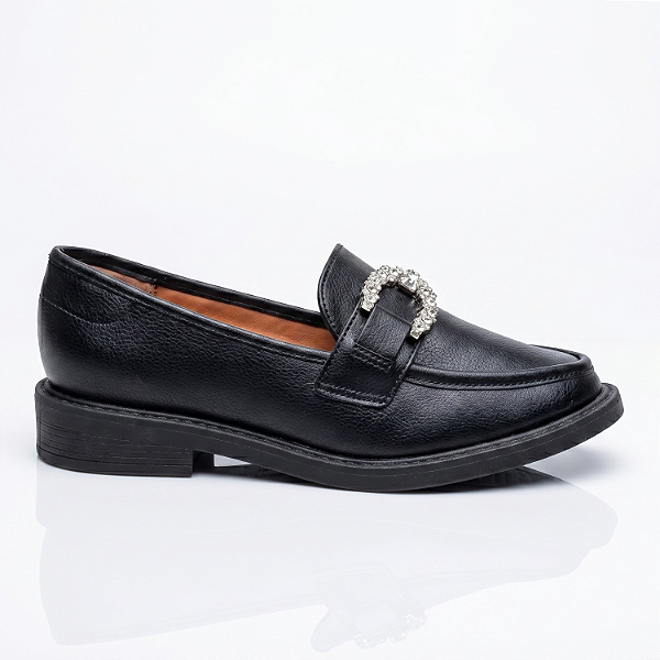 Sapato Mocassim Feminino Vizzano Napa Floather Madri Preto - 1453.101