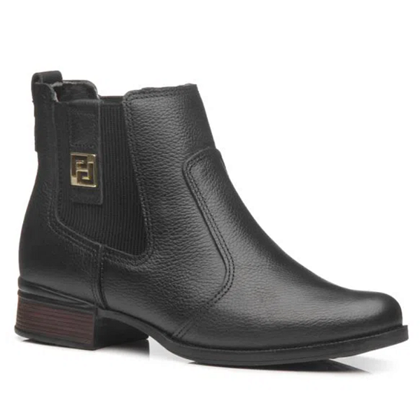 Bota Pegada Feminina Ref. 282003-11 em Couro Burnished Cor: Preto