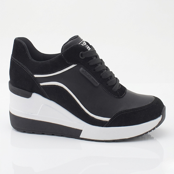 Tênis Abotinado Feminino Cab New Mestiço Preto/Branco - 68-1852-28