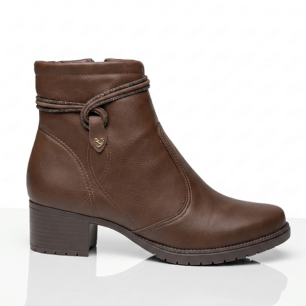 Bota Cano Curto Feminina Mississipi Berteli Cacau - J0801-0002