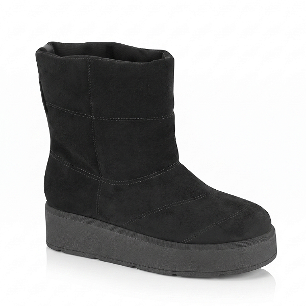 Bota Feminina Cano Médio Vizzano Camurça Streach Preto - 3110.100