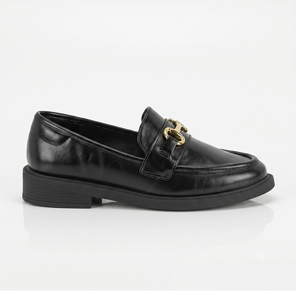 Sapato Feminino Mocassim Vizzano Napa Garda Preto - 1453.202