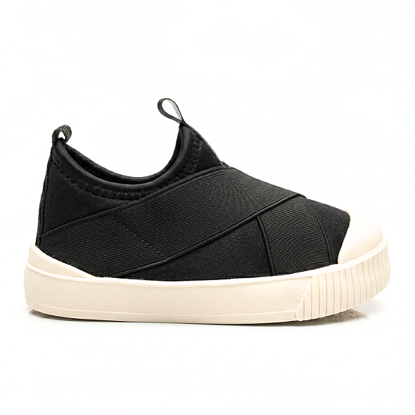 Tênis infantil de Menina Textil Preto/Off White - 95001006_581