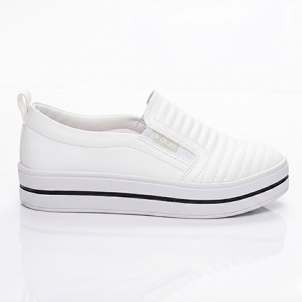 Tênis Feminino Casual Quiz Cabedal New Mestiço Branco - 65-1791-04