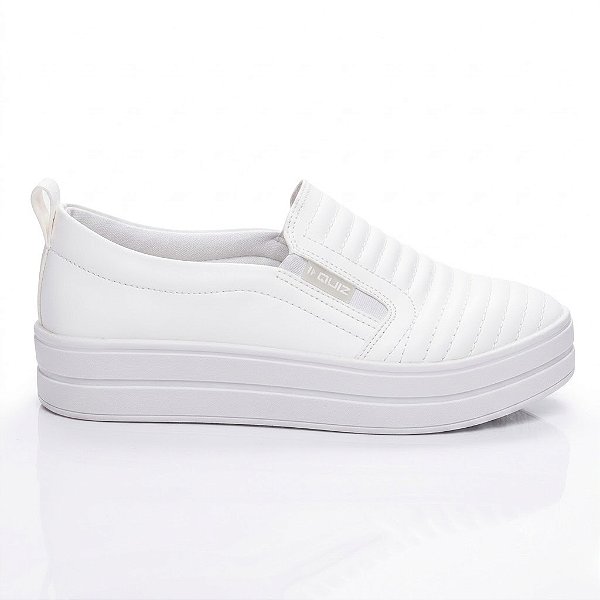 Tênis Feminino Casual Quiz Cabedal New Mestiço Branco - 65-1791-04