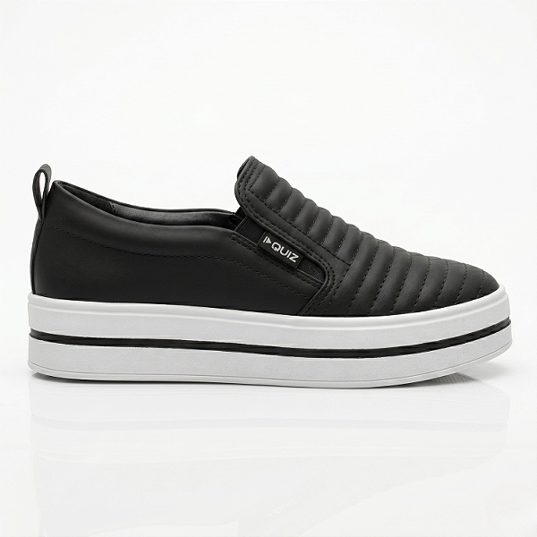 Tênis Feminino Casula Quiz Cabedal New Mestiço Preto - 65-1791-04