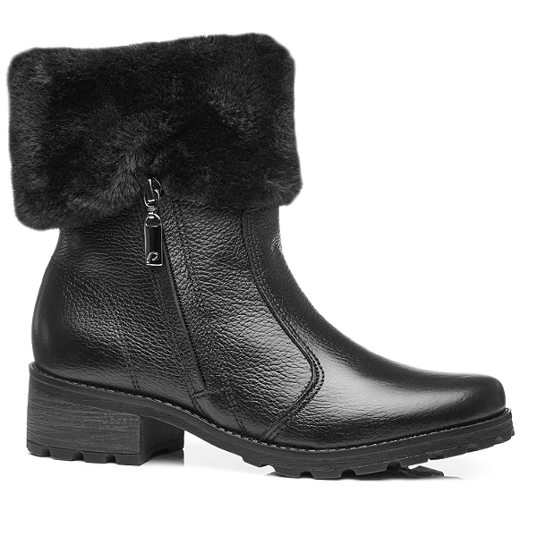 Bota Feminina Pegada Cano Médio em Couro Frontier Cor: Preto - 281495-03