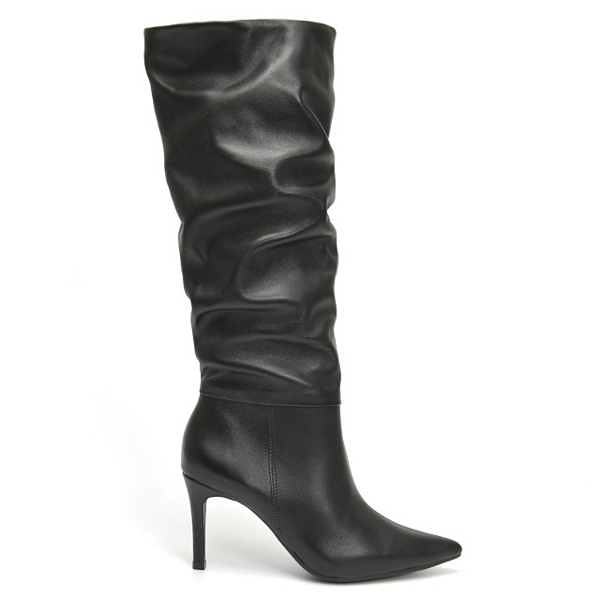 Bota Feminina em Couro Via Marte Preta - 345-009-01