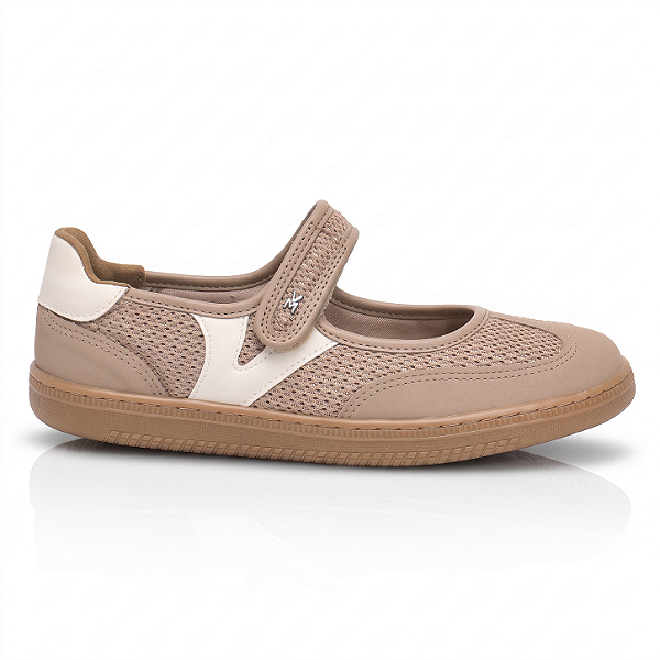 Tênis Via Marte Cabedal Textil Light Mocha/Light - 129-019-06