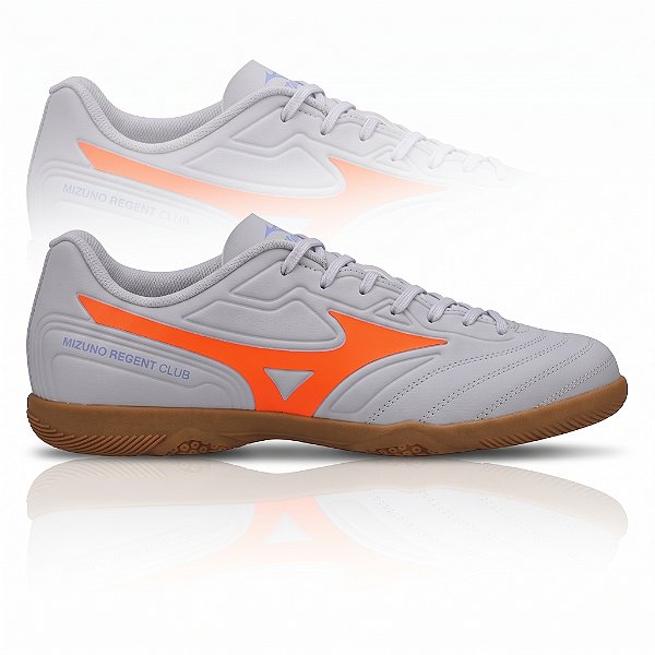 Chuteira Mizuno Regent Club Indor Junior Cor: Azul Claro