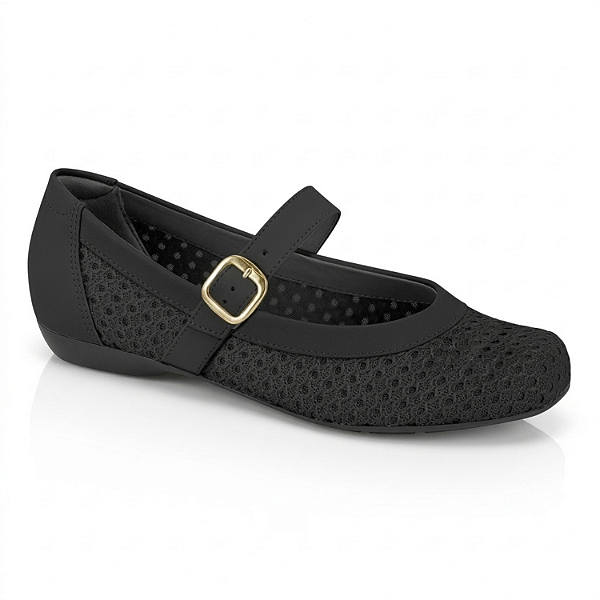 Sapatilha Mary Jane Ultra Conforto Modare  Fiorucci/Napa Nature Cor: Preto  - 7016.1012